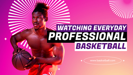 Platilla de diseño Professional Men's Basketball Youtube