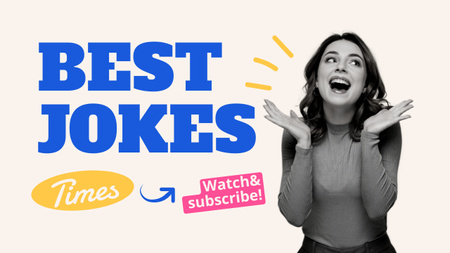 Episode with Best Jokes from Stand up Youtube Thumbnail Design Template