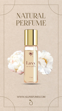 Designvorlage Natural Floral Perfume Announcement für Instagram Story