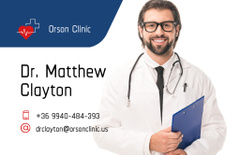 Contact Details of Professional Doctor With Stethoscope