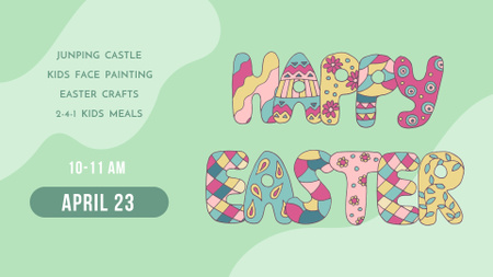 Easter Celebration Announcement FB event cover Design Template