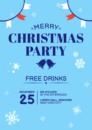 Christmas Celebrating Together Promotion Poster Design Template