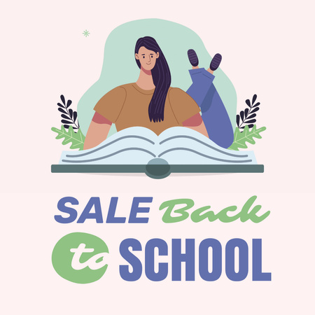 Back to School Special Offer Animated Post Design Template