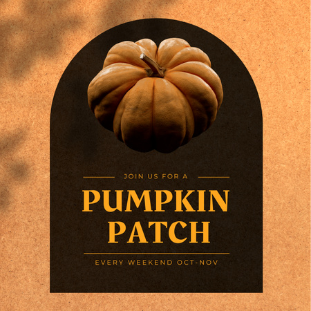 Plantilla de diseño de anuncio de otoño con calabaza madura Animated Post 