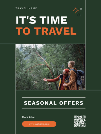 Designvorlage Saisonales Angebot des Reisebüros für Poster US