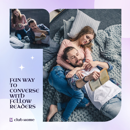 Family Book Club Advertisement Instagram Design Template
