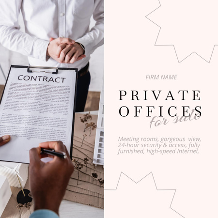 Private Offices for Sale Instagram Design Template