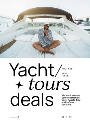 Plantilla de diseño de Yacht Tours Offer Newsletter 