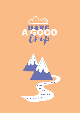Have a Good Trip Postcard 5x7in Vertical tervezősablon