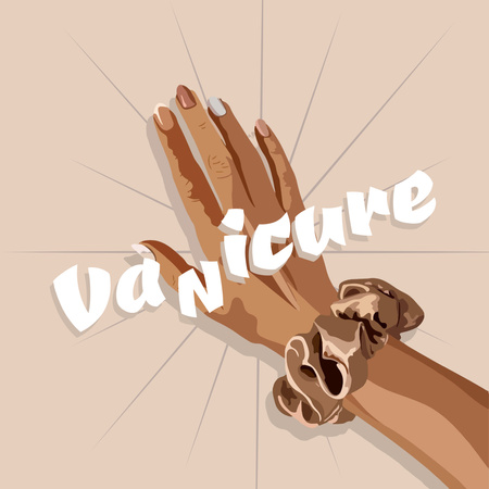 Elegant Manicure Ad Logo Design Template