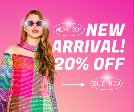 Modèle de visuel New Arrival Women's Clothing Discount Announcement - Facebook