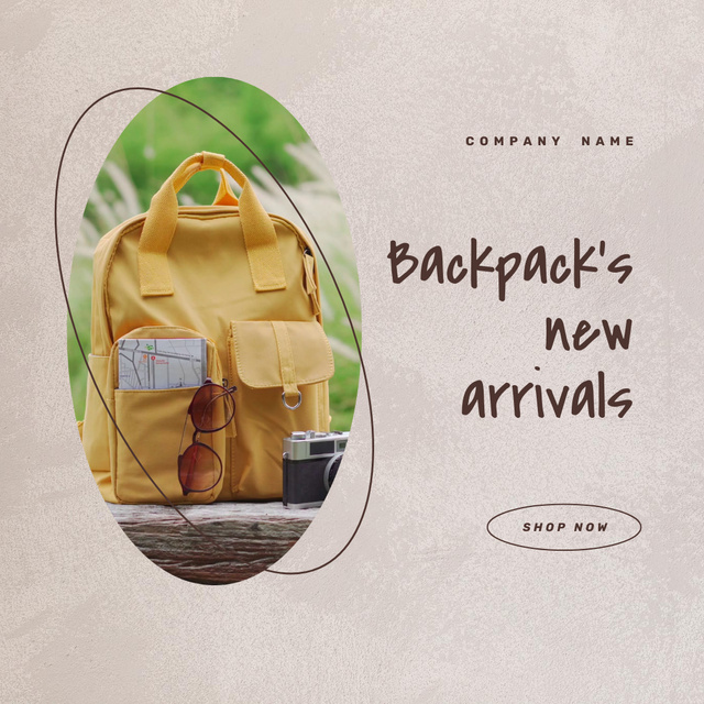 Platilla de diseño Travel Backpacks Offer Animated Post
