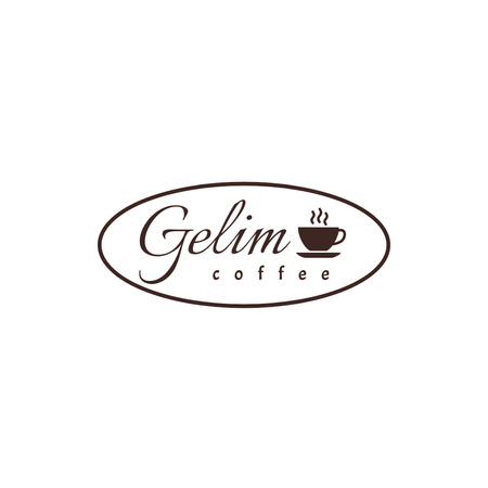 Laconic Emblem for Coffee House Logo Design Template