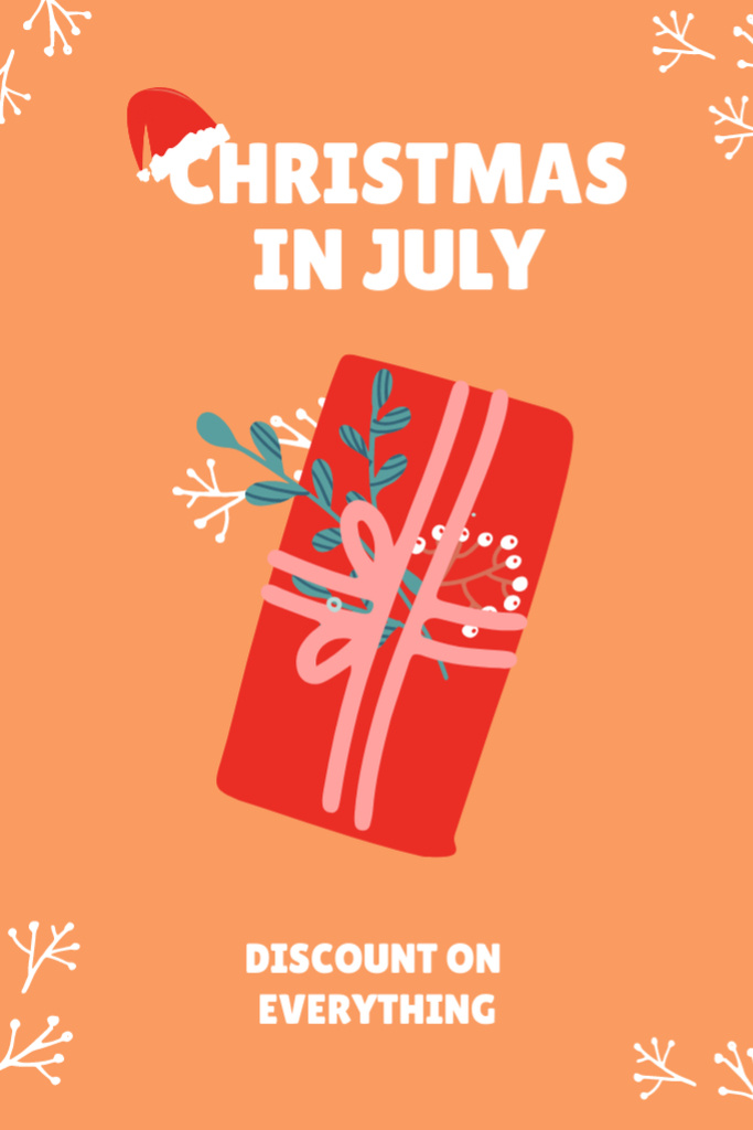 Embracing the Festive Spirit of Christmas in July Flyer 4x6in – шаблон для дизайна