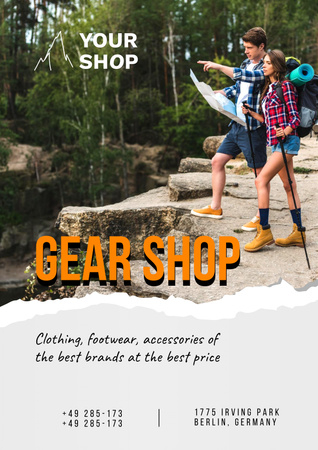 Climbing Gear Sale Offer Poster Tasarım Şablonu
