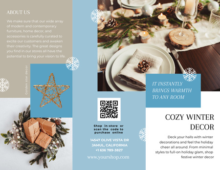 Offer of Cozy Winter Decor Brochure 8.5x11in tervezősablon