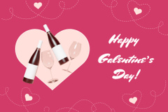 Galentine's Day Greeting with Champagne
