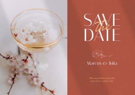 Wedding Announcement with Tender White Flowers Card Modelo de Design