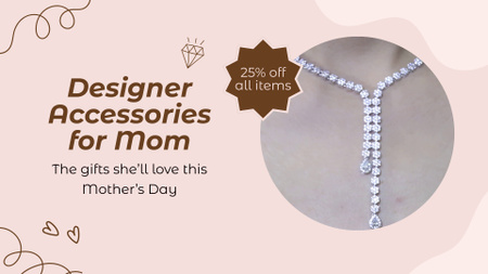 Designer Accessories As Gift On Mother's Day With Discount Full HD video Design Template