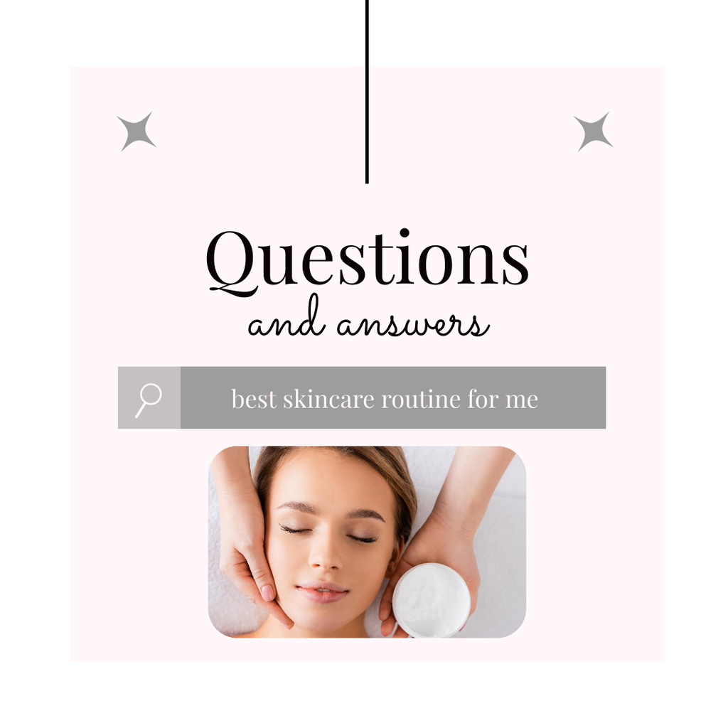 Questions and Answers about Better Skin Care Instagram Šablona návrhu
