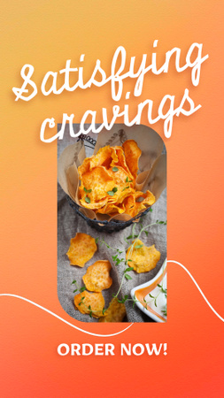Designvorlage Geschmackvolle Mahlzeiten zum halben Preis im Schnellrestaurant für Instagram Video Story