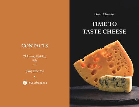 Cheese Tasting Event Invitation Brochure 8.5x11in Bi-fold Design Template