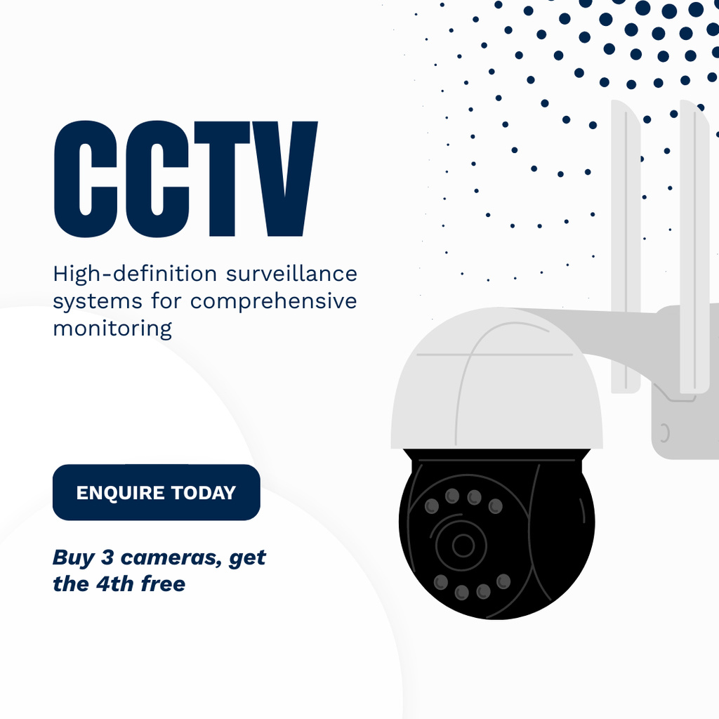 Ontwerpsjabloon van Instagram van High Definition CCTV Systems