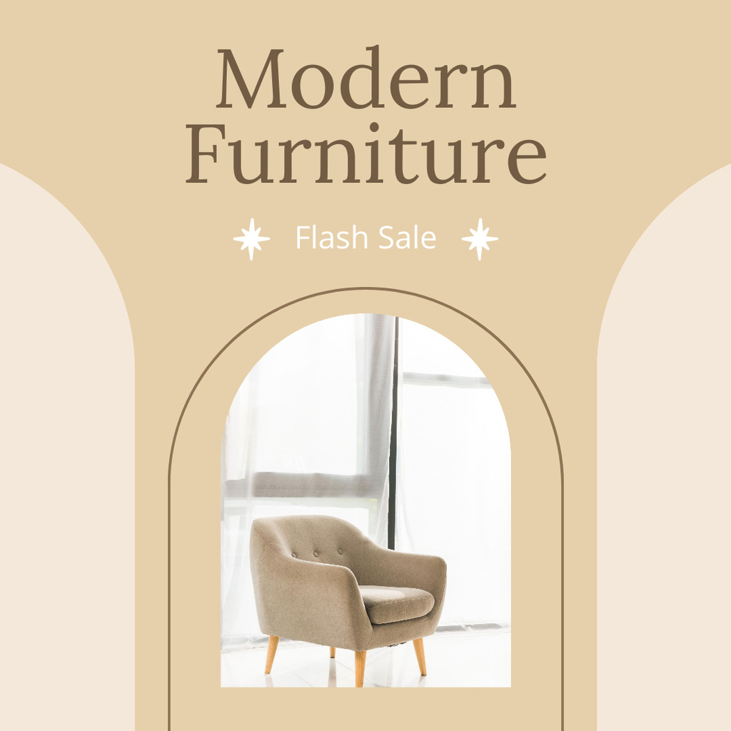 Designvorlage Modern Furniture sale für Instagram