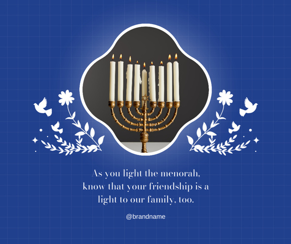 Happy Hanukkah Wishes with Menorah