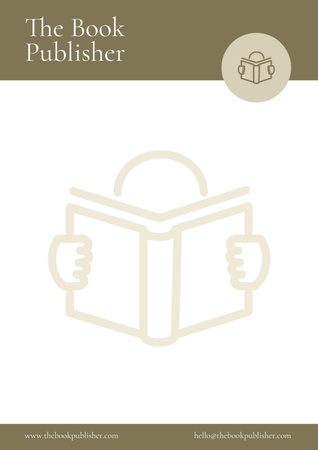 Ontwerpsjabloon van Letterhead van Diensten van uitgever van boeken