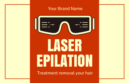 Reliable Laser Epilation Treatment Offer Business Card 85x55mm Design Template