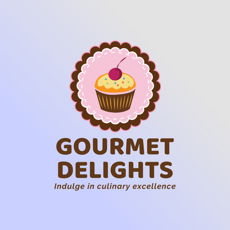 Delightful Cakes From Bakery Offer With Slogan Animated Logo Design Template