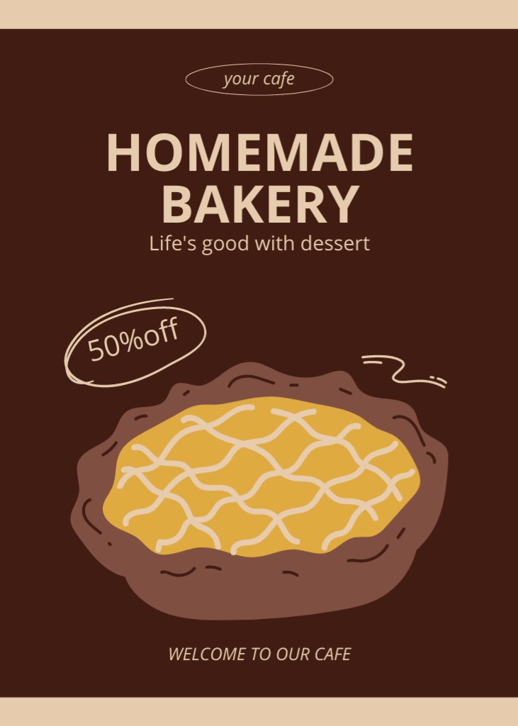 Homemade Bakery Sale Flayer Πρότυπο σχεδίασης