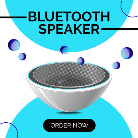 Offer Order Bluetooth Speakers Instagram tervezősablon