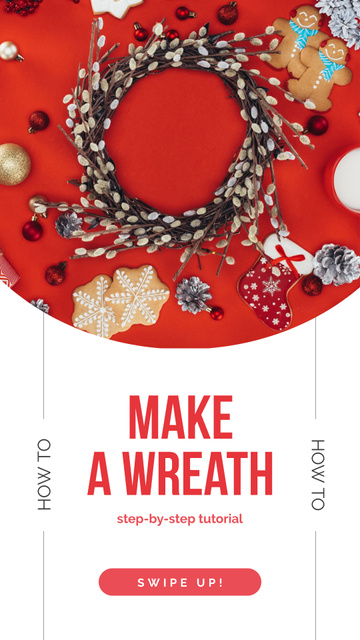 Christmas Wreath Making Masterclass Instagram Story – шаблон для дизайну