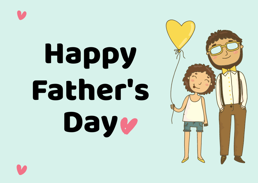 Plantilla de diseño de Happy Father's Day Card 