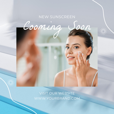 Designvorlage Proposal of New Moisturizing Skin Product with Beautiful Woman für Instagram AD