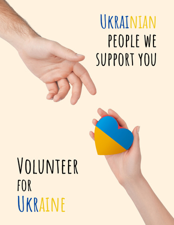 Volunteer for Ukraine Poster 8.5x11in Design Template