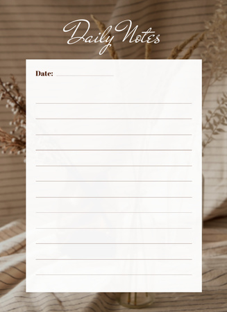 Weekly Schedule Planner on Golden Flowers Notepad 4x5.5in Design Template
