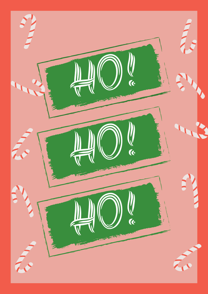 Designvorlage Inspiration for Winter Holidays with Candy Canes für Poster A3