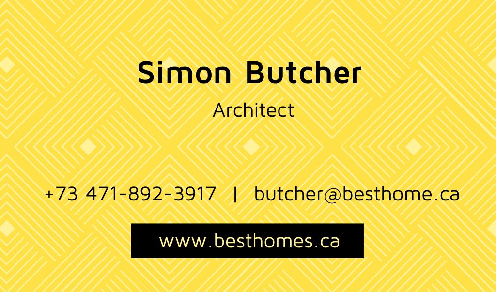 Contact Information of Architect Business card Πρότυπο σχεδίασης