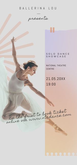 Solo Ballerina Dance Flyer DIN Large Šablona návrhu