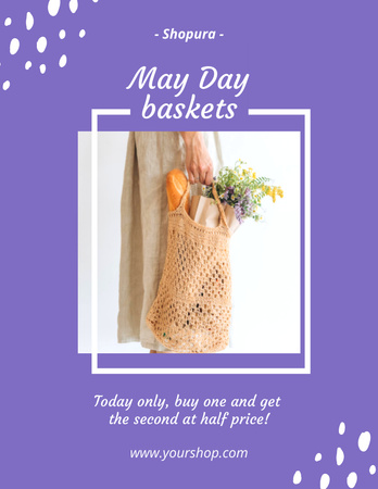 May Day Sale Announcement Poster 8.5x11in Design Template