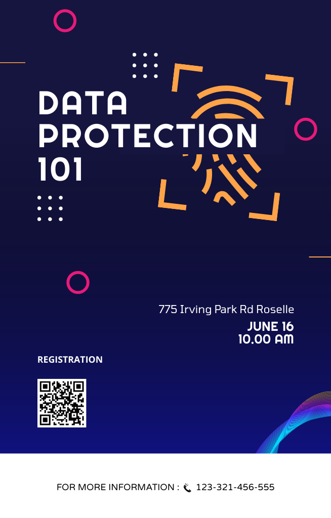 Designvorlage Data Protection Services für Invitation 4.6x7.2in