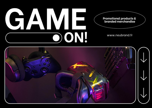 Sale of Modern Equipment for Gaming Poster B2 Horizontal – шаблон для дизайну