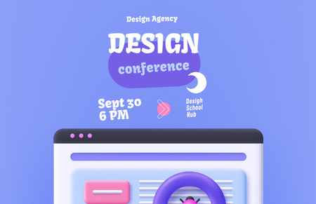 Реклама конференції фахівців з дизайну Flyer 5.5x8.5in Horizontal – шаблон для дизайну