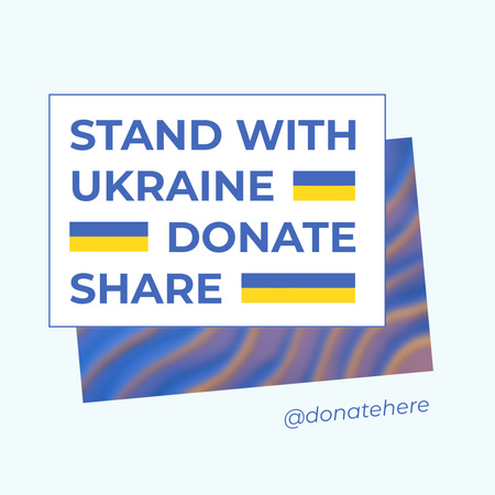 Template di design Condividi la donazione con l'Ucraina Instagram