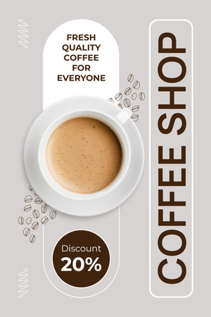 Template di design Offerta Caffè di Alta Qualità a Tariffe Scontate Pinterest