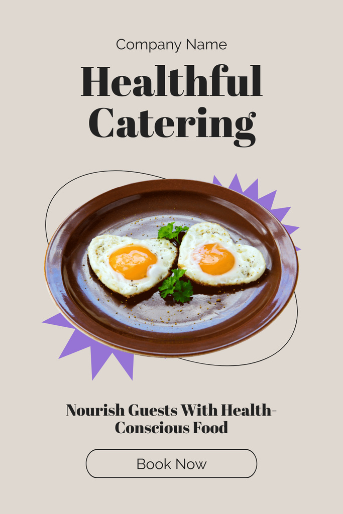 Healthy Catering Choices for Any Occasion Pinterest Πρότυπο σχεδίασης