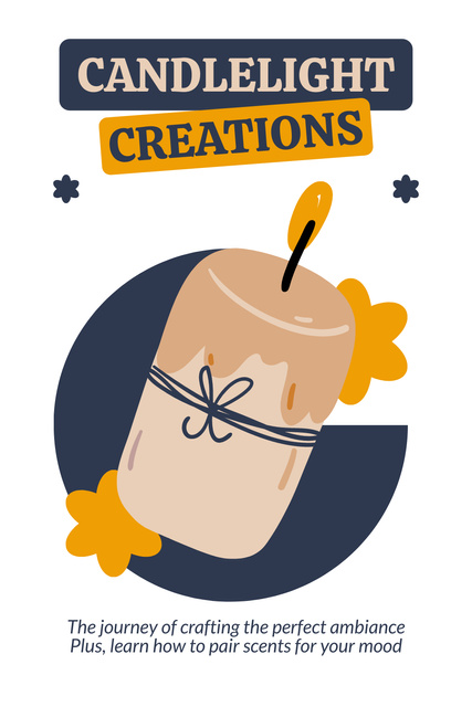 Template di design Custom Handmade Candle Creation Services Pinterest